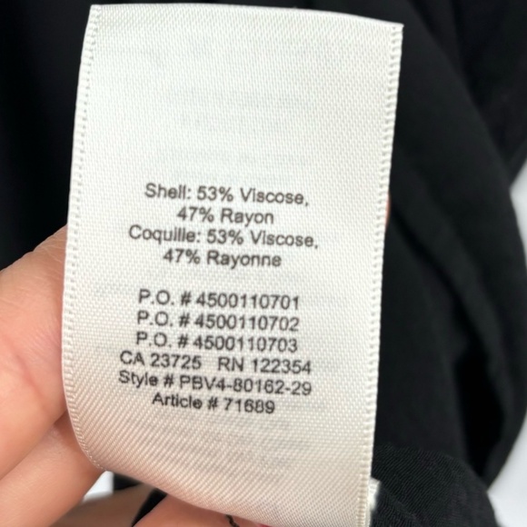 Wilfred Long Sleeve Button Down Midi Dress Black Size Large - Picture 7 of 10